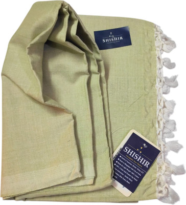 Shishir Solid Single Bhagalpuri Blanket for  AC Room(Cotton, Mehendi Green)