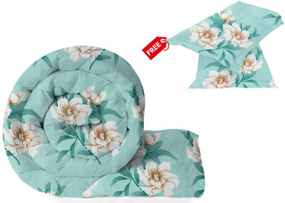 BSB HOME Floral Double Comforter for  Heavy Winter(Microfiber, Green & Beige & Brown & Multicolor)
