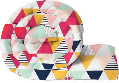 Relaxfeel Printed Single Quilt for  Heavy Winter(Poly Cotton, Multi Triangle)
