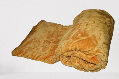 GKM Floral Double Mink Blanket for  Heavy Winter(Polyester, Brown)