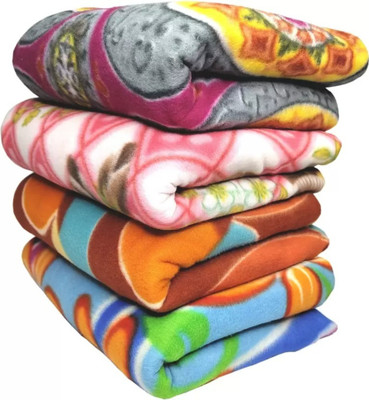 SIMAM 3D Printed Single Fleece Blanket for  AC Room(Microfiber, Multicolor)