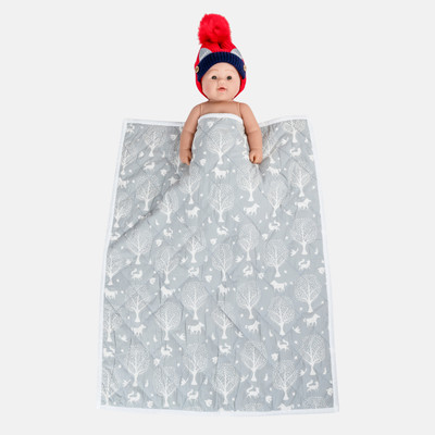 nuevoskiddos Animal Single Comforter for  Heavy Winter(Polyester, Grey)