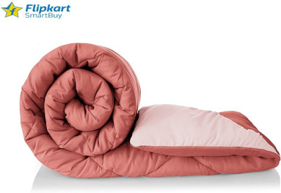 Flipkart SmartBuy Solid Single Comforter for  AC Room(Microfiber, Light Orange)