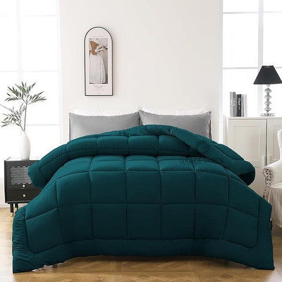 Relaxfeel Solid Double Comforter for  Heavy Winter(Poly Cotton, Teal)