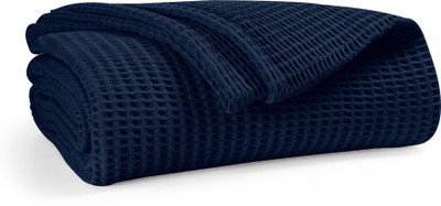 DESTIN HOME Solid Single AC Blanket for  AC Room(Cotton, Navy Blue)