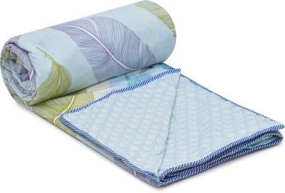 RRC Printed Double Dohar for  Mild Winter(Microfiber, Blue, Purple, Green)