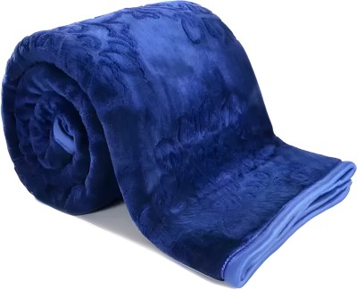 MAGICAL Solid Double AC Blanket for  Heavy Winter(Microfiber, Blue)