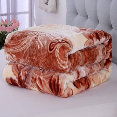 HOLYKRAFT Self Design Double Mink Blanket for  Heavy Winter(Microfiber, Multicolor)