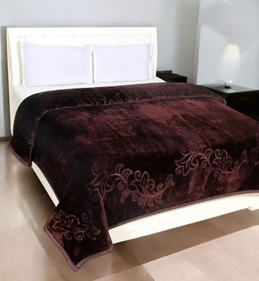shree karni export Floral Double Mink Blanket for  Heavy Winter(Microfiber, Multicolor)