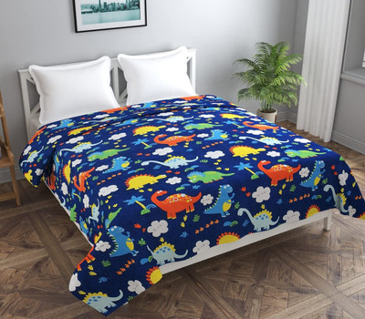 BLENZZA DECO Printed Double Comforter for  AC Room(Microfiber, Dinosaurs)