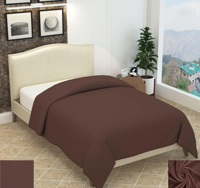 Profit blitz Solid Single Fleece Blanket for  AC Room(Polyester, Brown)
