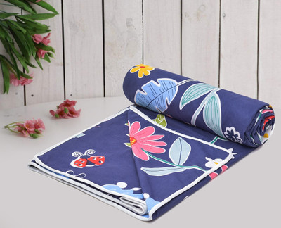 Flipkart SmartBuy Printed Double Dohar for  AC Room(Microfiber, Dark Blue)