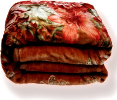 ARIVETS Printed Single Mink Blanket for  AC Room(Polyester, Multicolor)