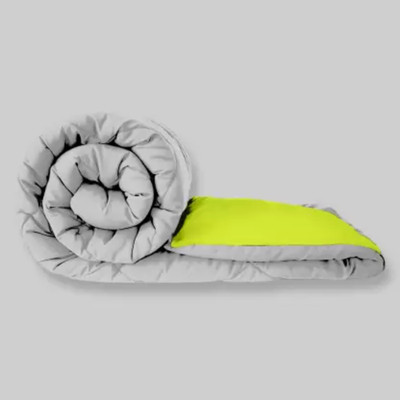 EVERDECOR Solid Double Comforter for  Heavy Winter(Microfiber, Green, Grey)