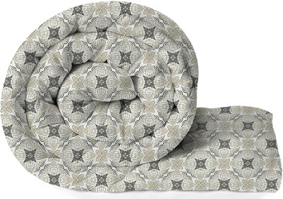 VAS COLLECTIONS Floral Single Comforter for  AC Room(Cotton, Abstract Grey)