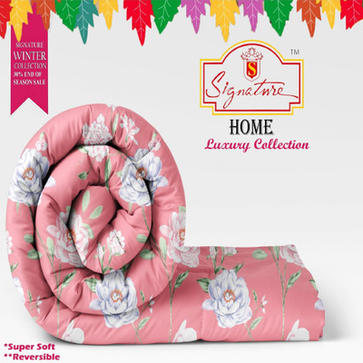Signature Floral Double Comforter for  AC Room(Cotton, Multicolor)