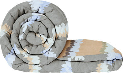 Story@home Printed Double Comforter for  AC Room(Microfiber, Grey)