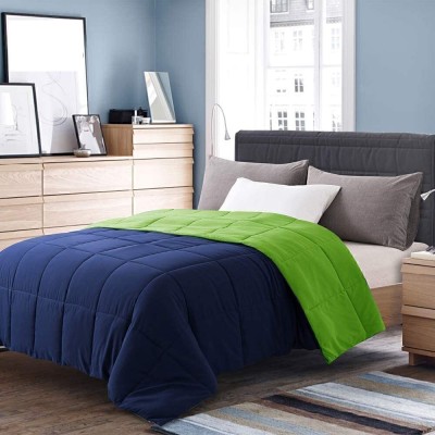 Dream Homme Solid Single AC Blanket for  AC Room(Microfiber, Blue & Green)