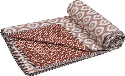 TUNDWAL'S Printed Single Dohar for  AC Room(Cotton, brown dot) deal from flipkart