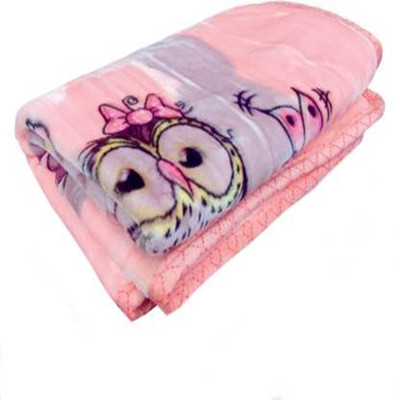 LittleTrove Printed Single Crib Baby Blanket for  AC Room(Polyester, Pink)
