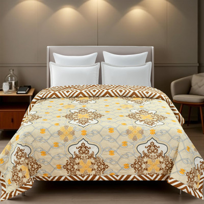 KEA Solid Double Comforter for  AC Room(Microfiber, Mustard Yellow)