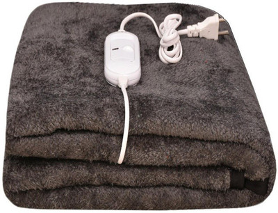 MISTYKO Solid Single Electric Blanket for  Heavy Winter(Polyester, Grey)