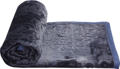 Deniyal ENTERPRISES Solid Single AC Blanket for  AC Room(Microfiber, Grey)