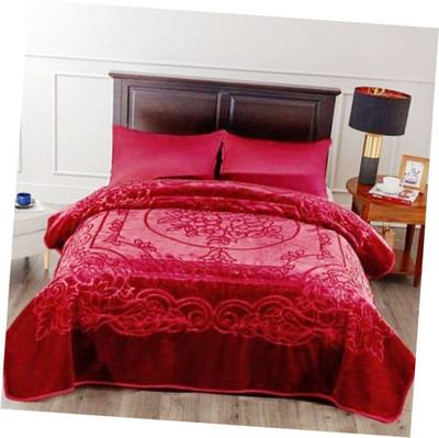 SIMAM Abstract Single Mink Blanket for  Mild Winter(Microfiber, Maroon 21)