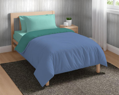 The Happy Pod Solid Single Comforter for  Mild Winter(Microfiber, Blue, Green)