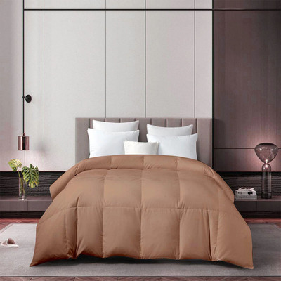 Razzai Solid Single Comforter for  Heavy Winter(Microfiber, Beige)