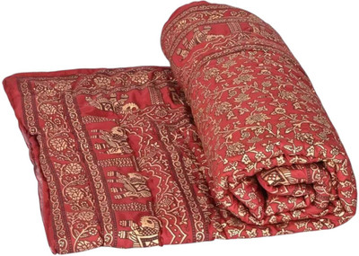 shree karni export Floral Single Quilt for  Heavy Winter(Polyester, Multicolor)
