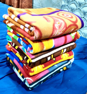 SIMAM Abstract Single Fleece Blanket for  Mild Winter(Microfiber, Printed-2)