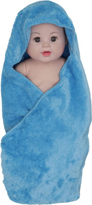 SIDLY PIDLY Self Design Single AC Blanket for  AC Room(Fur, Sky Blue)