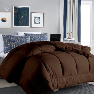 glaxy Solid Double Comforter for  AC Room(Microfiber, CHOCOLATE BROWN)