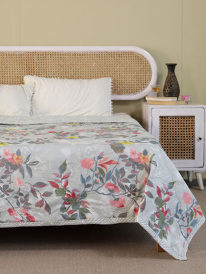 SIMAM Printed Single Comforter for  AC Room(Cotton, 1279 Grey pink)