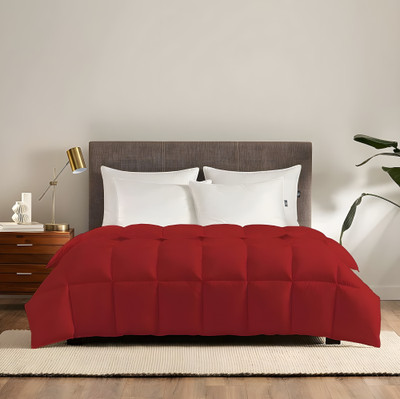Texlux Solid Double Comforter for  Heavy Winter(Poly Cotton, Maroon)