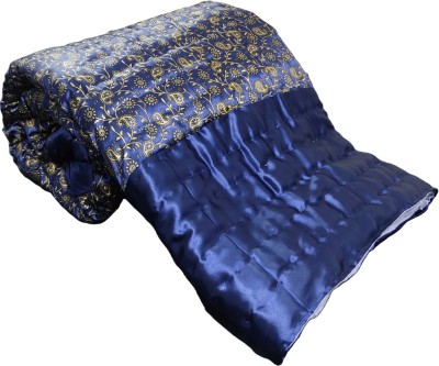 Gnudi Floral Double Quilt for  Mild Winter(Silk, Blue)