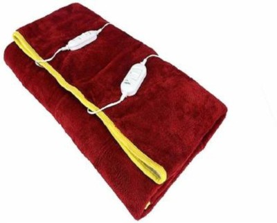 MISTYKO Solid Double Electric Blanket for  Heavy Winter(Polyester, Maroon)