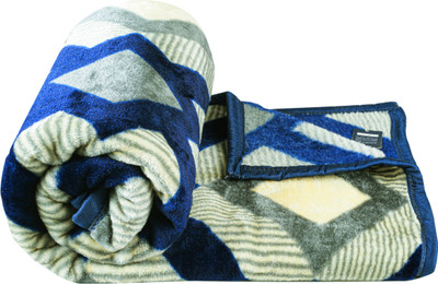 Flipkart SmartBuy Printed Single Mink Blanket for  Heavy Winter(Polyester, Blue & Grey & Multi2)