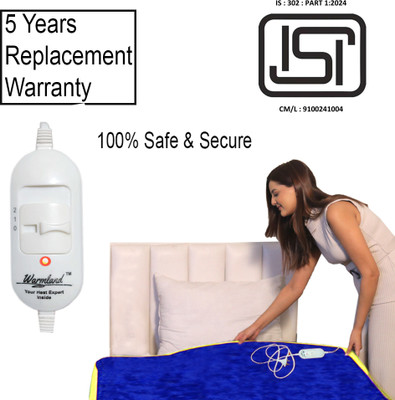 Flipkart SmartBuy Solid Single Electric Blanket for  AC Room(Woollen Blend, Blue)