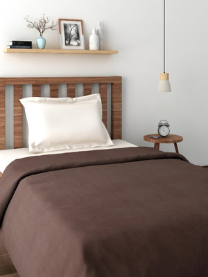 Goyal's Solid Single AC Blanket for  AC Room(Polyester, Brown)