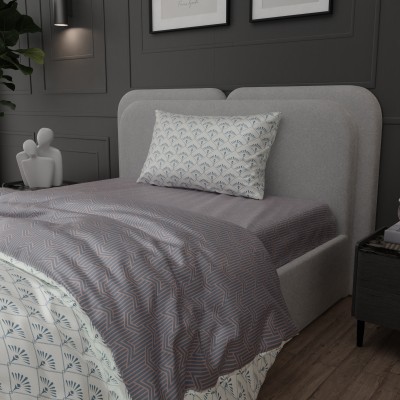 stoa paris Geometric Single Comforter for  AC Room(Polyester, Grey)