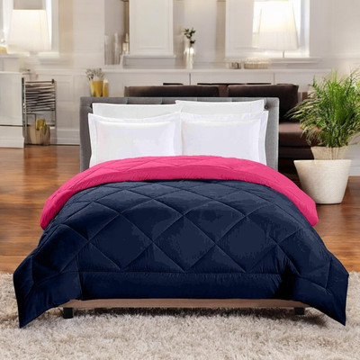 sentiments Solid Single Comforter for  Mild Winter(Microfiber, Black)