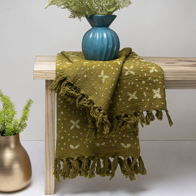 Dmasa Animal Single Throw for  Heavy Winter(Cotton, Green Floral)