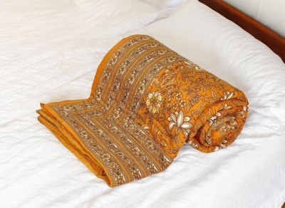 shree karni export Floral Single Quilt for  Heavy Winter(Polyester, Multicolor)