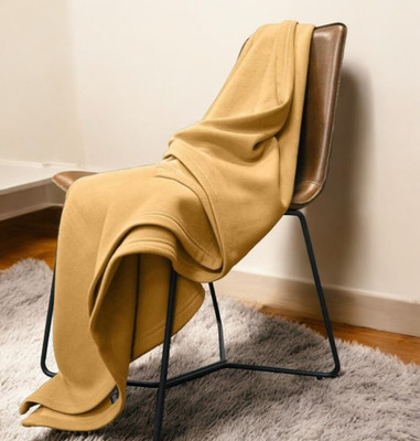 Urban Arts Solid Single AC Blanket for  AC Room(Microfiber, Beige)