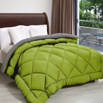 NK Handlooms Solid Double Duvet for  Heavy Winter(Polyester, pg&grey)