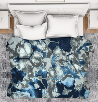 Flipkart SmartBuy Printed Double AC Blanket for  AC Room(Microfiber, Grey Navy)