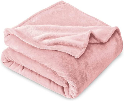 SANJU CORPORTION Solid Double AC Blanket for  AC Room(Microfiber, PINK 24)