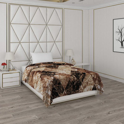 MONTE CARLO Printed Single Mink Blanket for  Heavy Winter(Polyester, Multicolor)